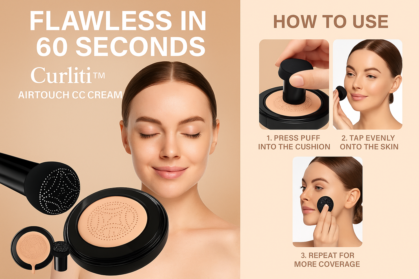 Curliti™ AirTouch CC Cream – Flawless Skin with a Natural Glow